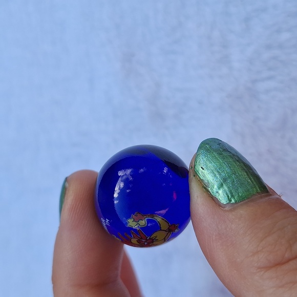 Pokemon #126 Magmar Blue Vintage 1999 Glass Marble - Picture 6 of 7